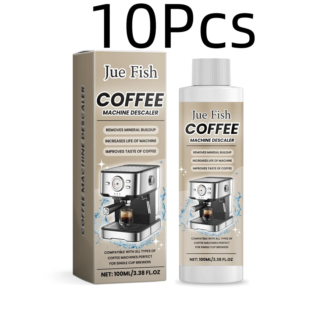 Jue Fish Coffee Maker Descaler For Effective Equipment Cleaning