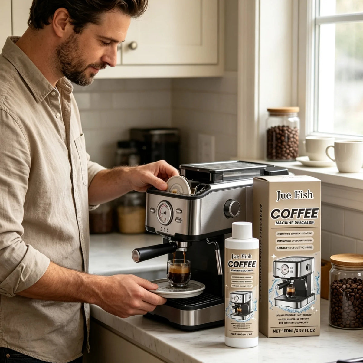 Jue Fish Coffee Maker Descaler For Effective Equipment Cleaning