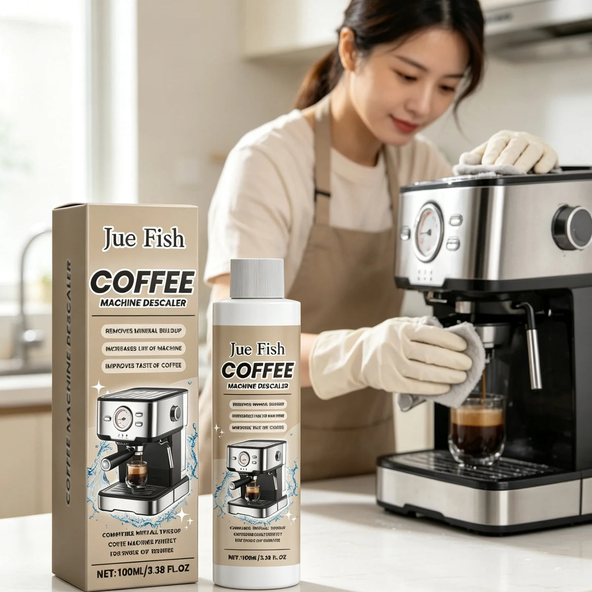 Jue Fish Coffee Maker Descaler For Effective Equipment Cleaning