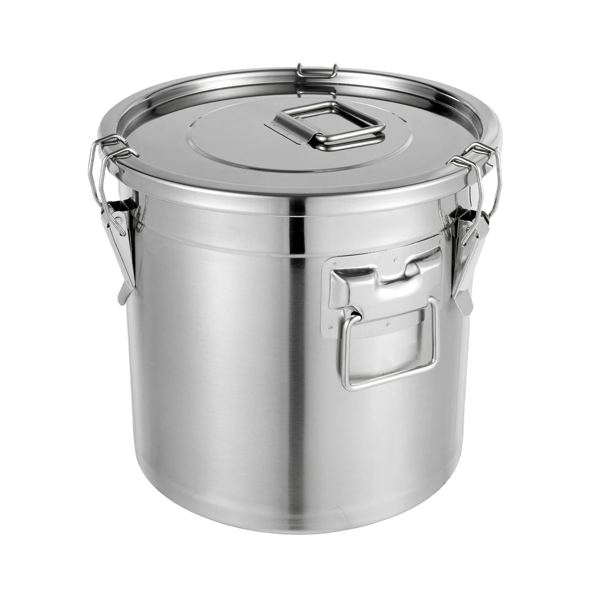 Food Grade Stainless Steel Airtight Storage Bucket With Lid And Handles