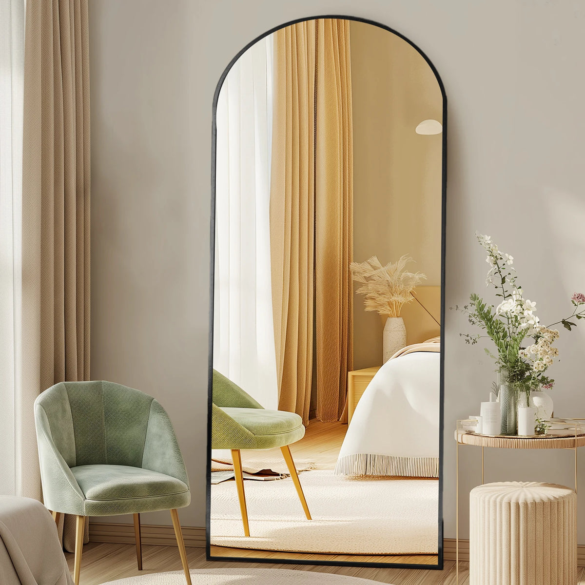 MCQ Arched Full Length Mirror With Stand And Wall Mount