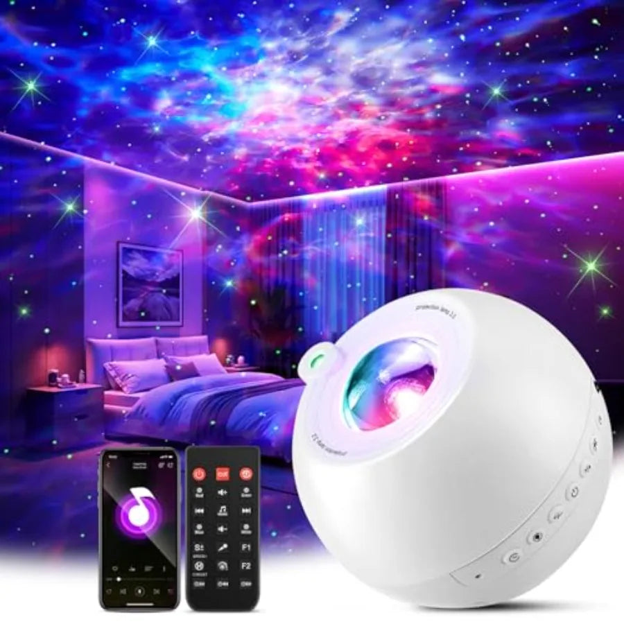 Solar Powered Galaxy Star Projector With 360 Rotating Lights