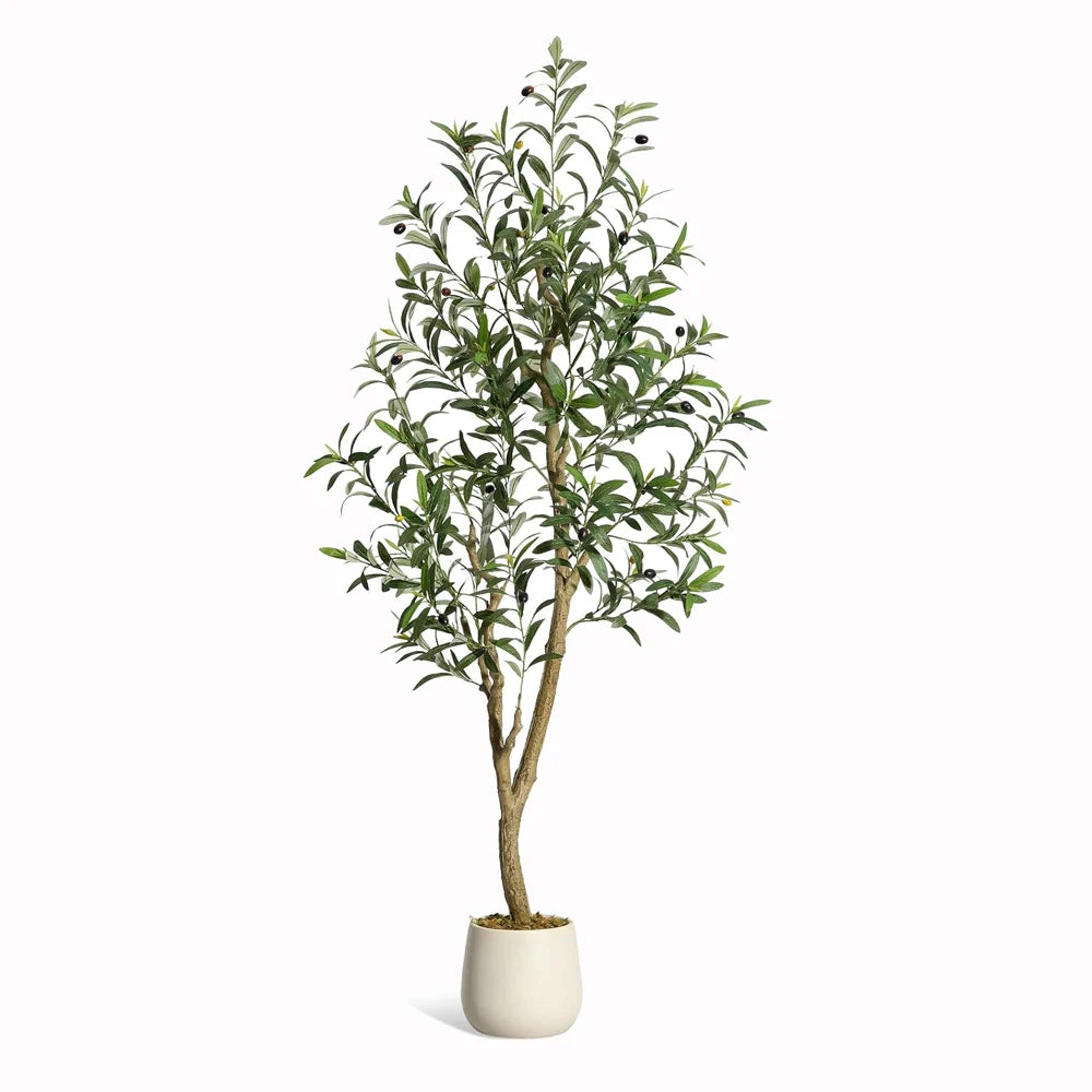 HiMISS Artificial Olive Tree Faux Potted Plant for Home Decor