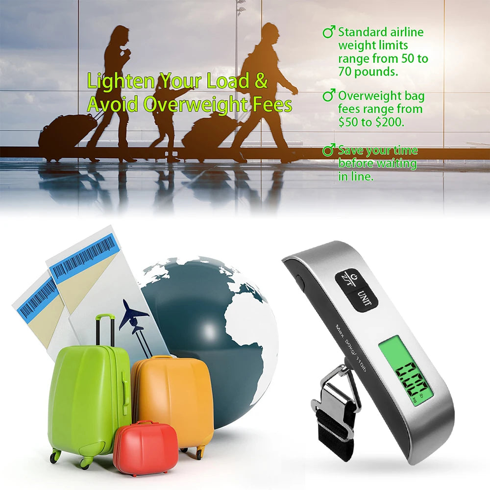 Portable Digital Luggage Scale With LCD Display And Accurate Readings
