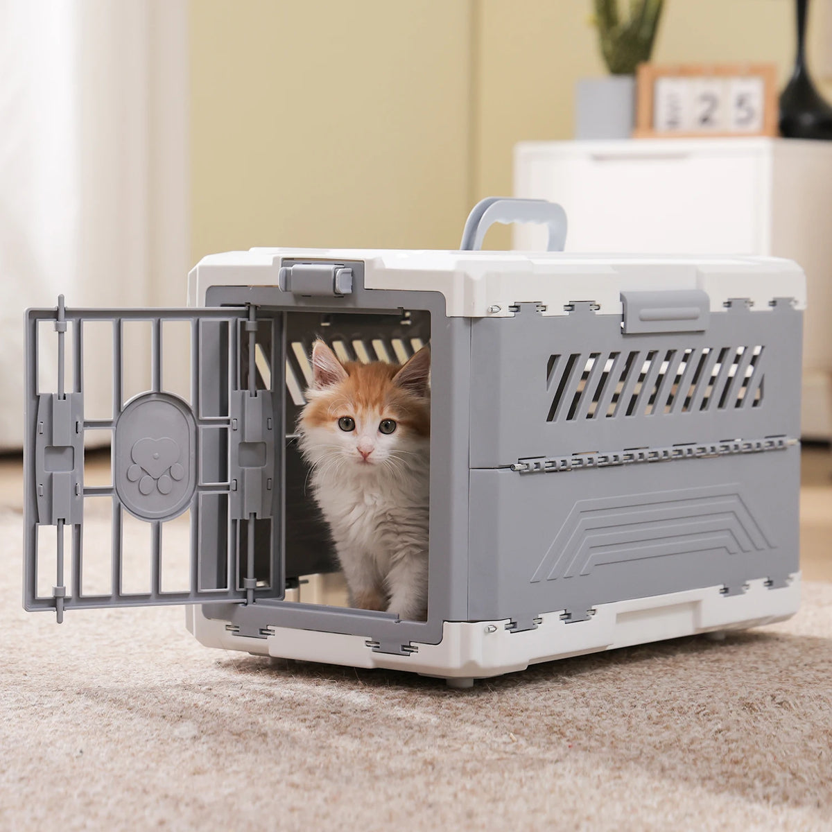 PAWZ Road Foldable Pet Carrier Secure Lock Door For Travel