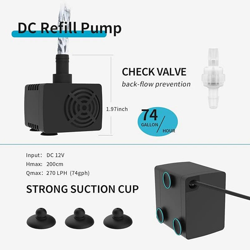 Fzone ATO580 Auto Top Off Refilling System Fish Tanks Automatic Mini Aquarium Water Pump Controller Saltwater Fresh Accessories