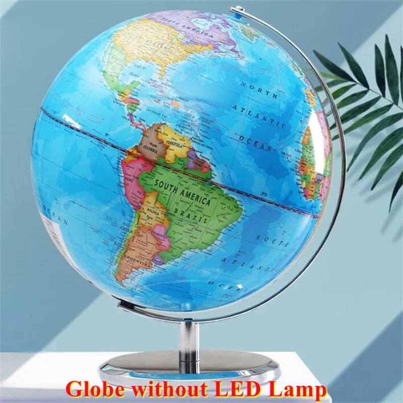 Professional English World Globe With Integrated LED Lighting