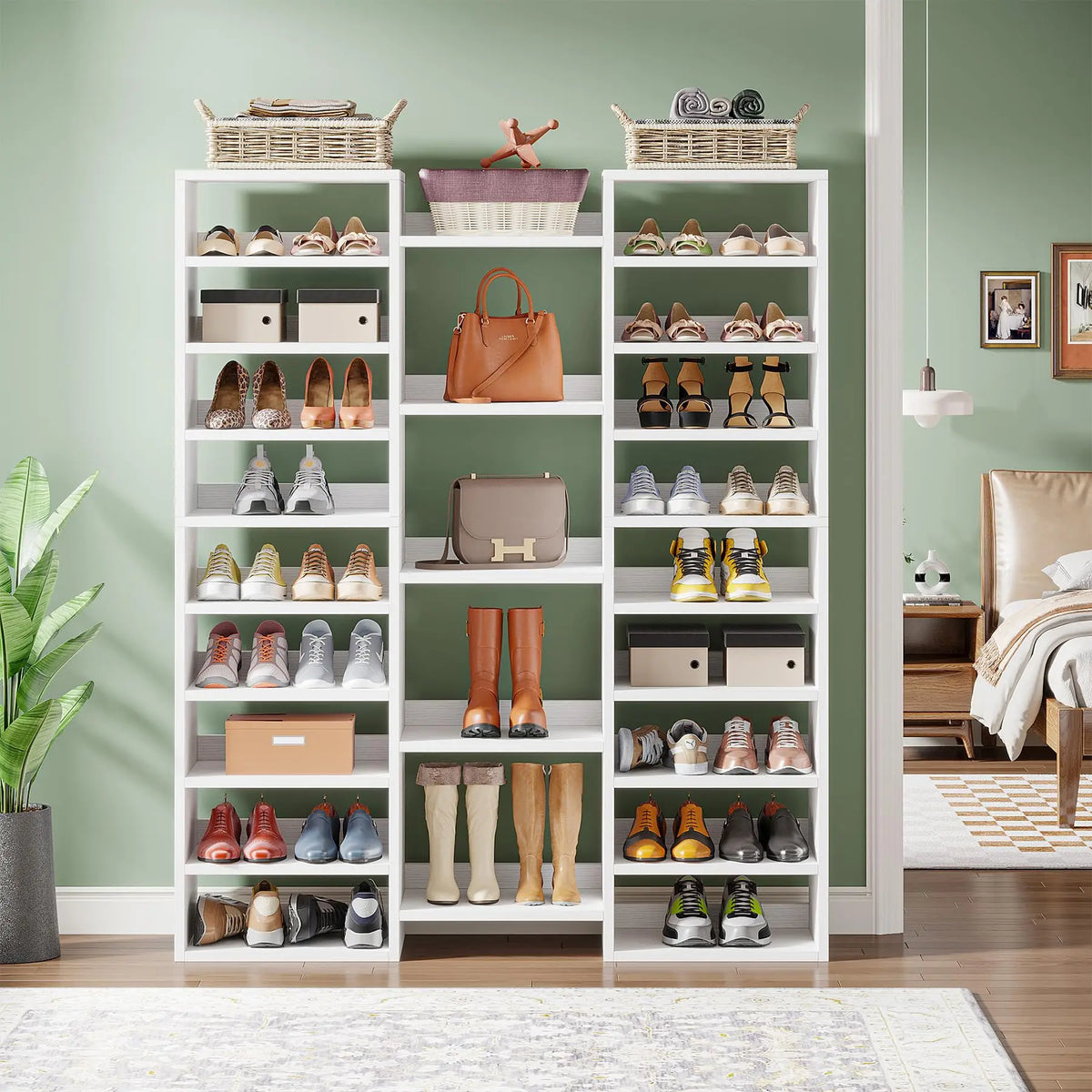 Tribesigns Freestanding Shoe Rack With 23 Shelves And Open Storage