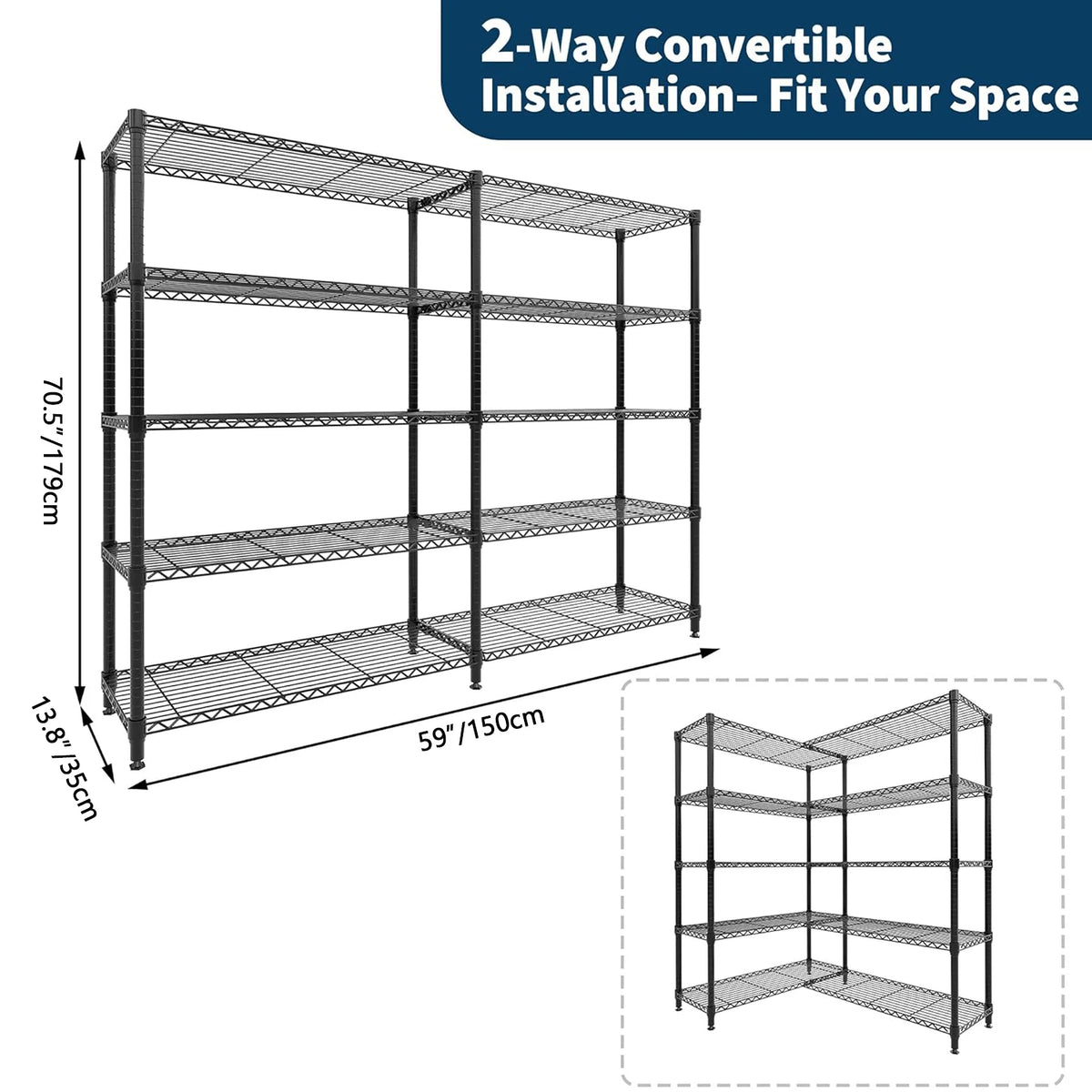 Twister Heavy Duty Adjustable Metal Storage Shelving Unit