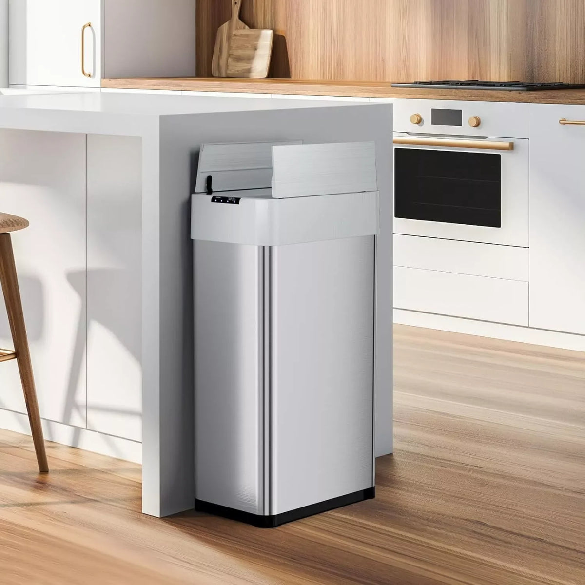 HOMFA Stainless Steel Motion Sensor Automatic Kitchen Trash Can