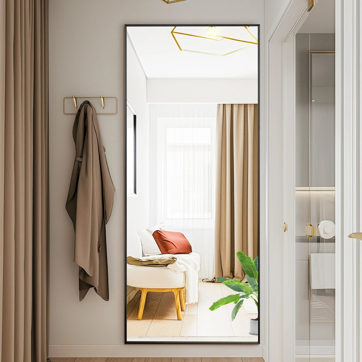 MCQ Arched Full Length Mirror With Stand And Wall Mount