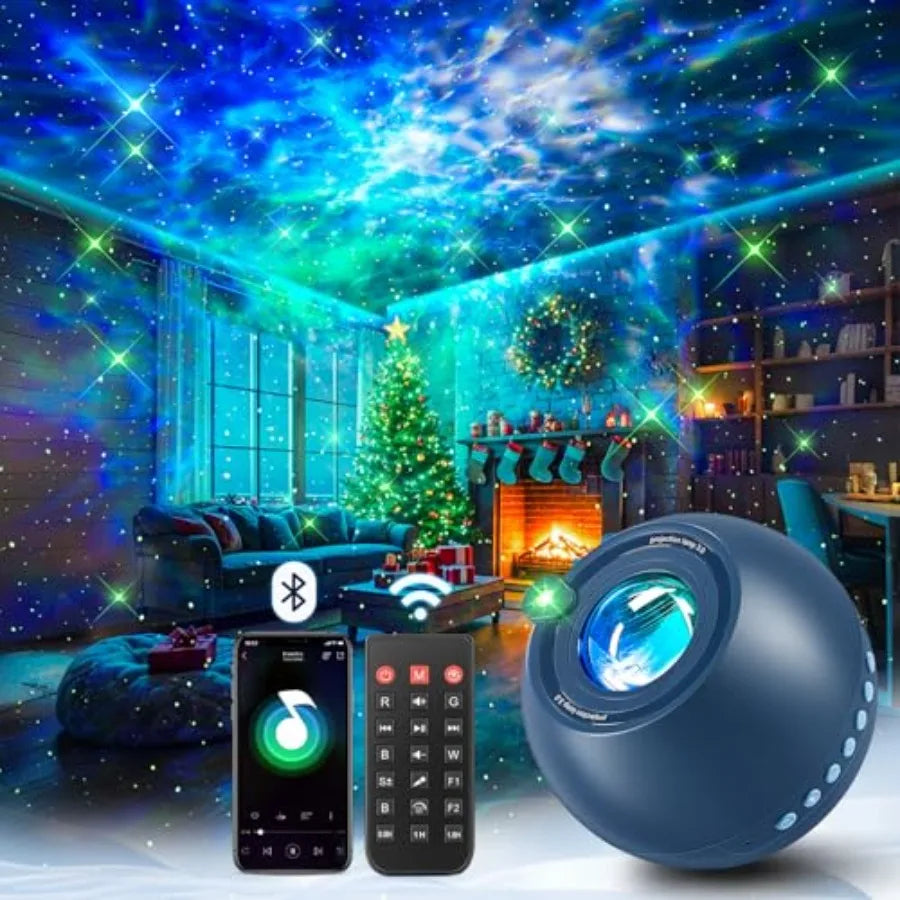 Solar Powered Galaxy Star Projector With 360 Rotating Lights