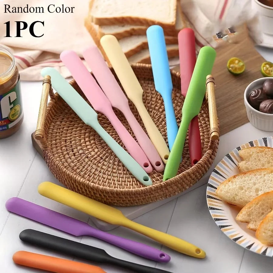Heat Resistant Silicone Food Scraper Nonstick Kitchen Baking Spatula