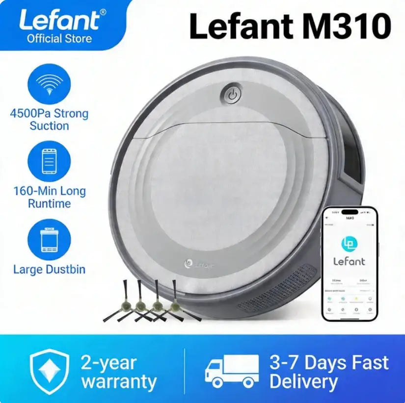 Lefant M310 Robot Vacuum With Smart Navigation And Voice Control