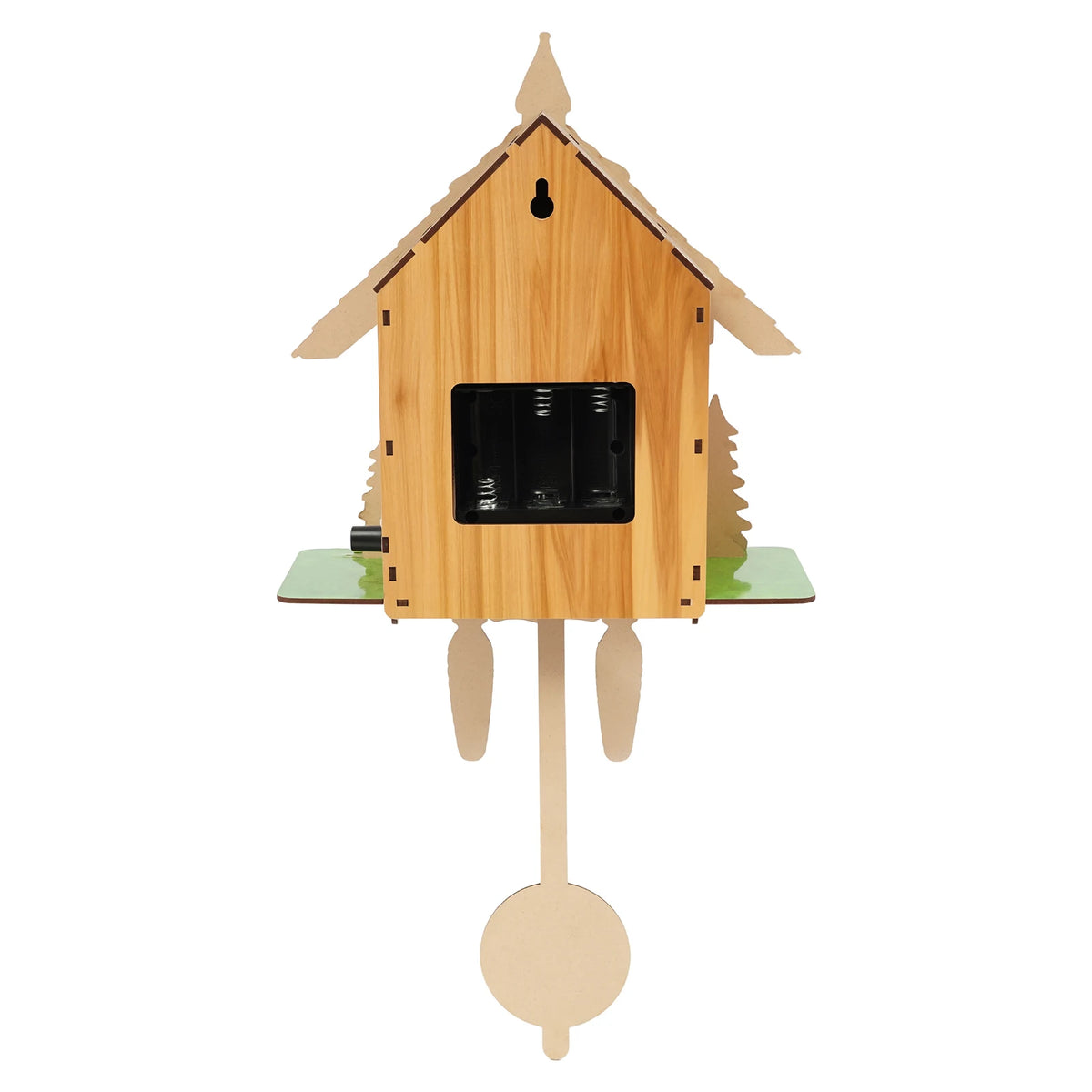 Modern House Shape Wall Mounted Cuckoo Clock With Pendulum Chime