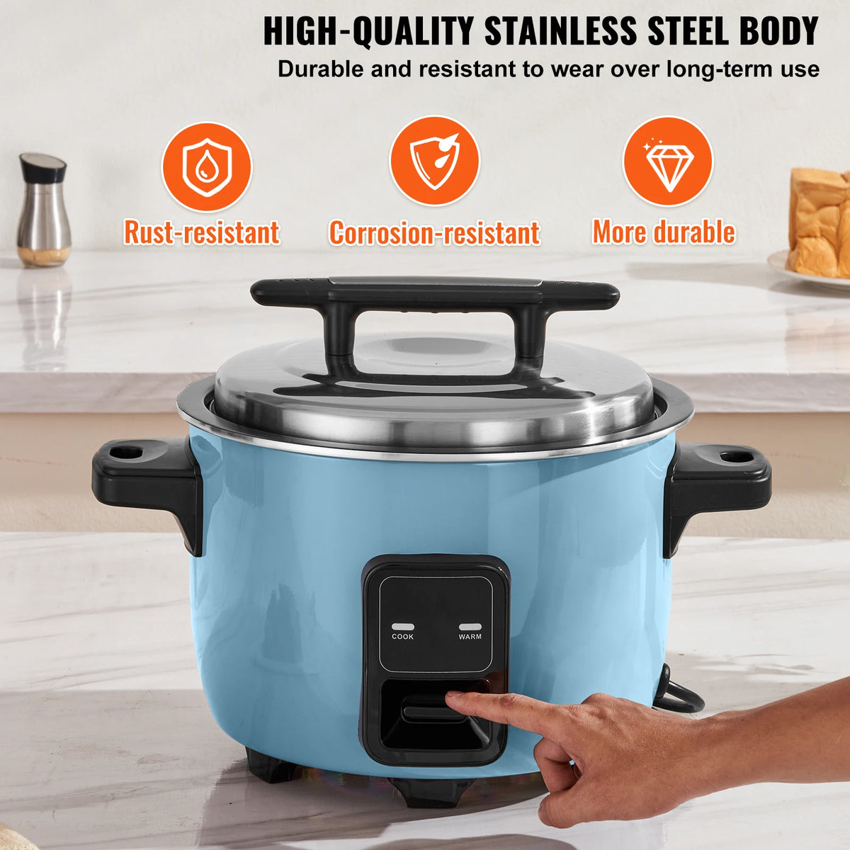 SucceBuy Commercial Rice Cooker With Nonstick Aluminum Inner Pot