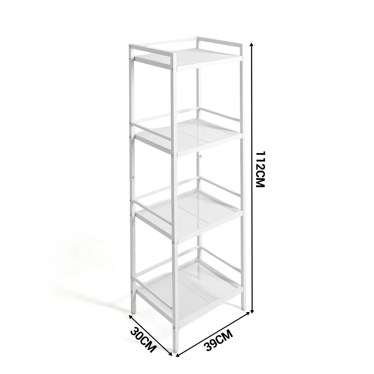 Twister.CK Four Tier Carbon Steel Corner Storage Shelving Unit