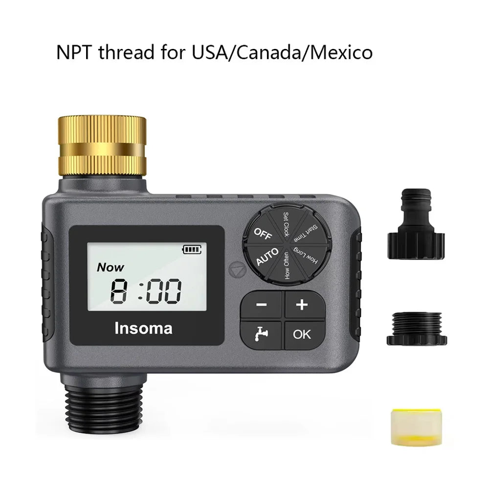 INSOMA Smart Automatic Garden Irrigation Watering Timer With LCD Display