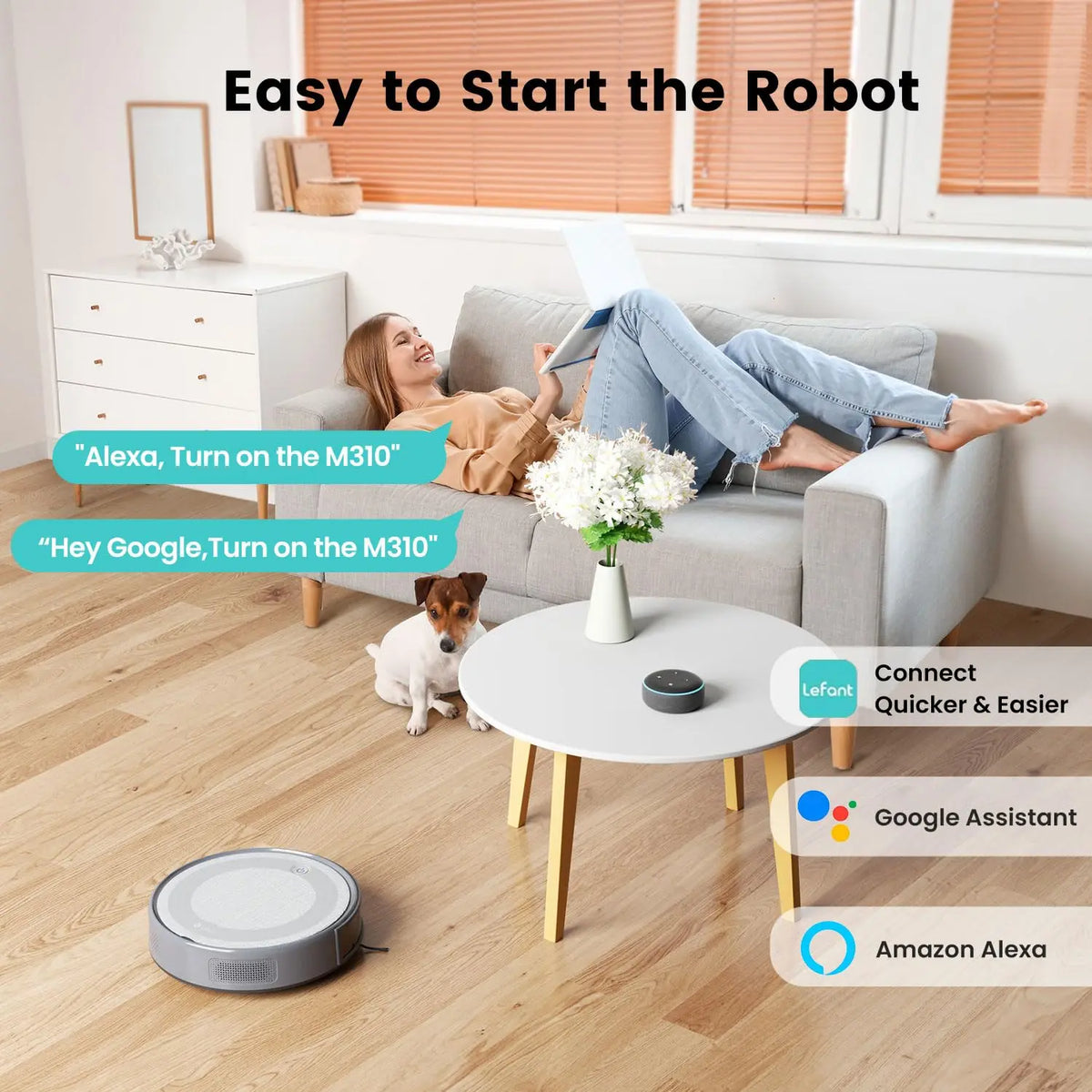 Lefant M310 Robot Vacuum With Smart Navigation And Voice Control