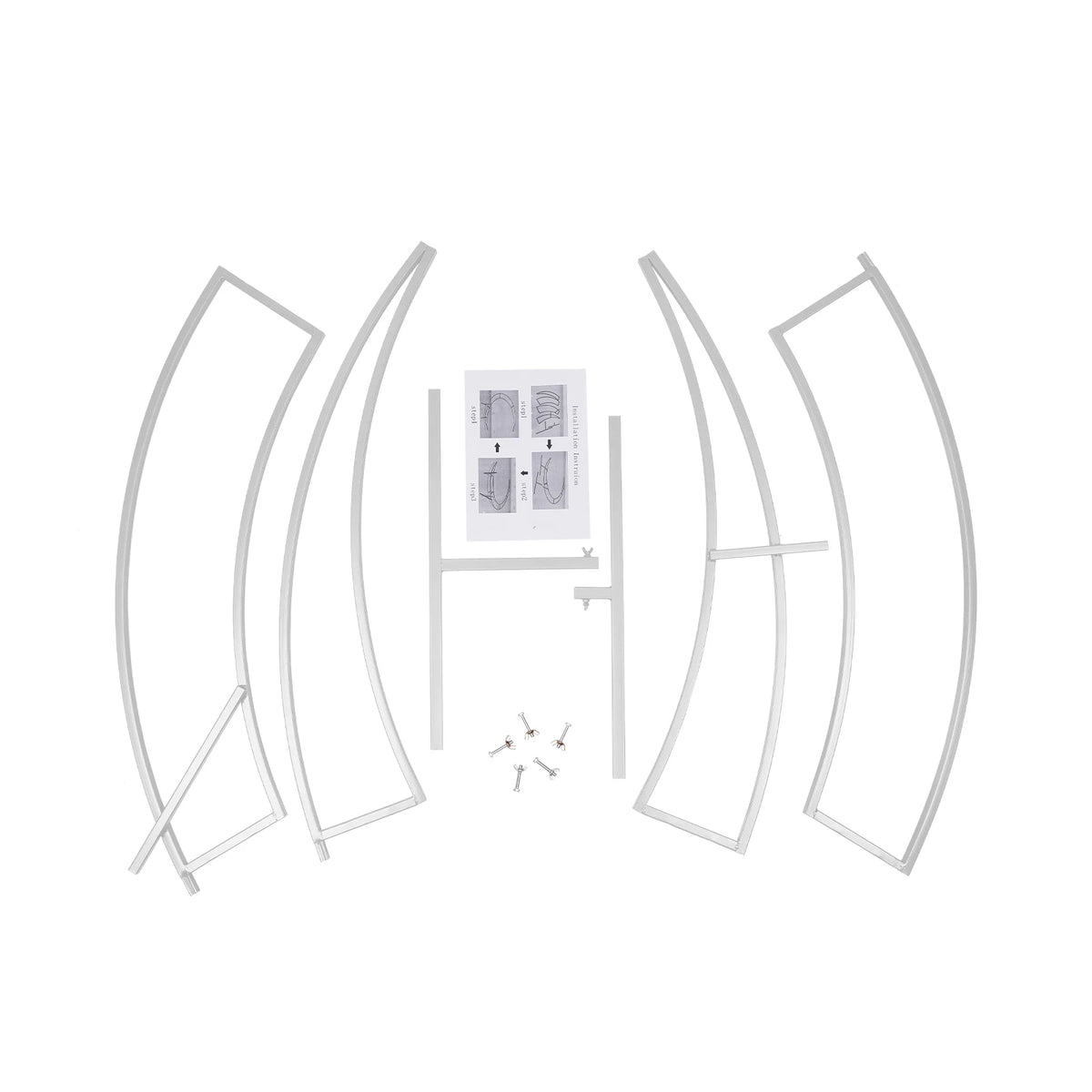 Classic Moon Shape Wedding Arch Stand 2.1m DIY Assemble Wedding Backdrop Frame for Birthday Party Decoration