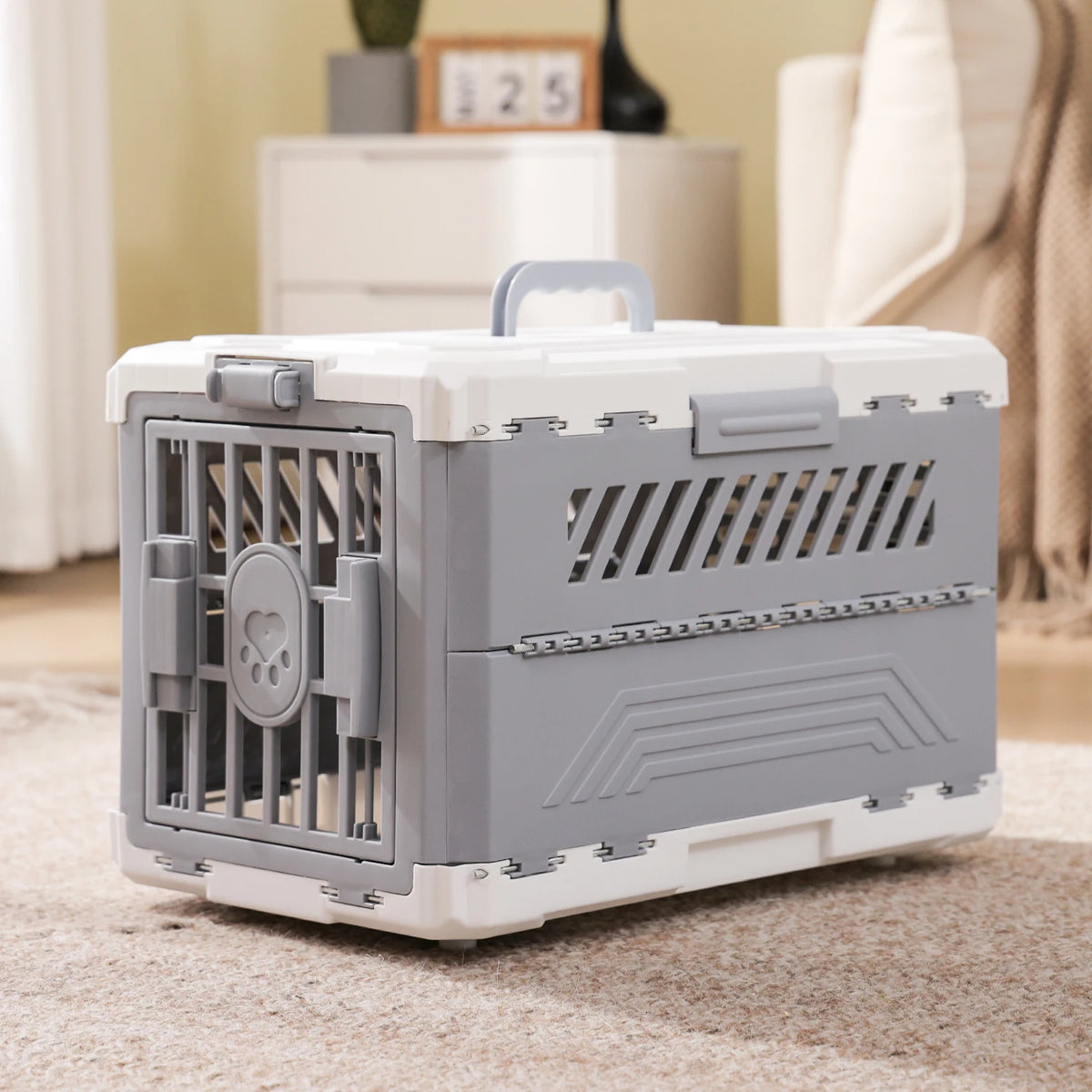 PAWZ Road Foldable Pet Carrier Secure Lock Door For Travel
