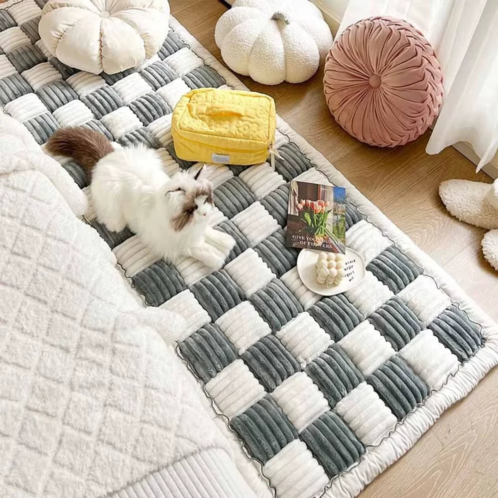 CWV Waterproof Coral Fleece Dog Car Seat Bed Protector