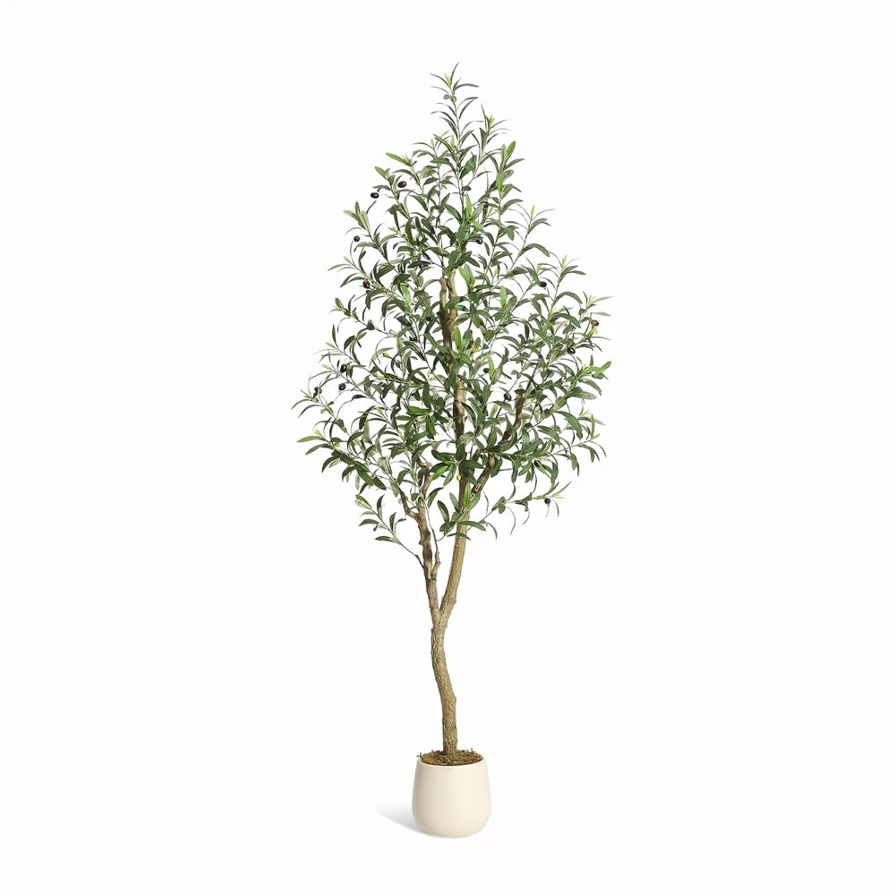 HiMISS Artificial Olive Tree Faux Potted Plant for Home Decor