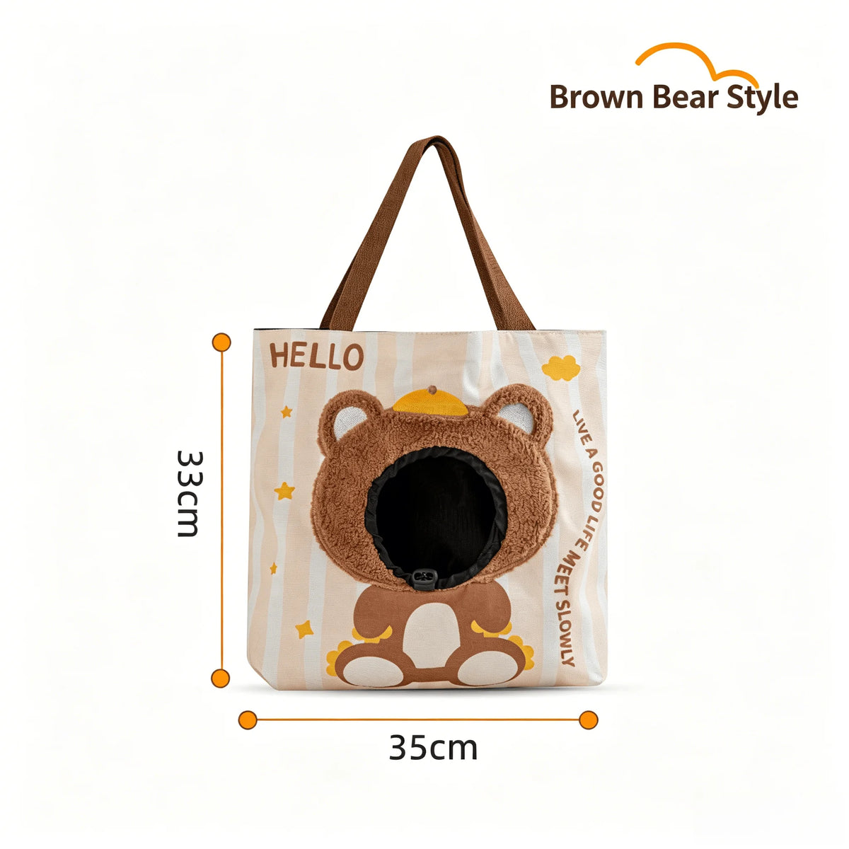 【IN Stock】Cartoon Head Out Cat Tote Bag Breathable Canvas Portable Shoulder Carrier Large Capacity Travel Bag for Small Pets