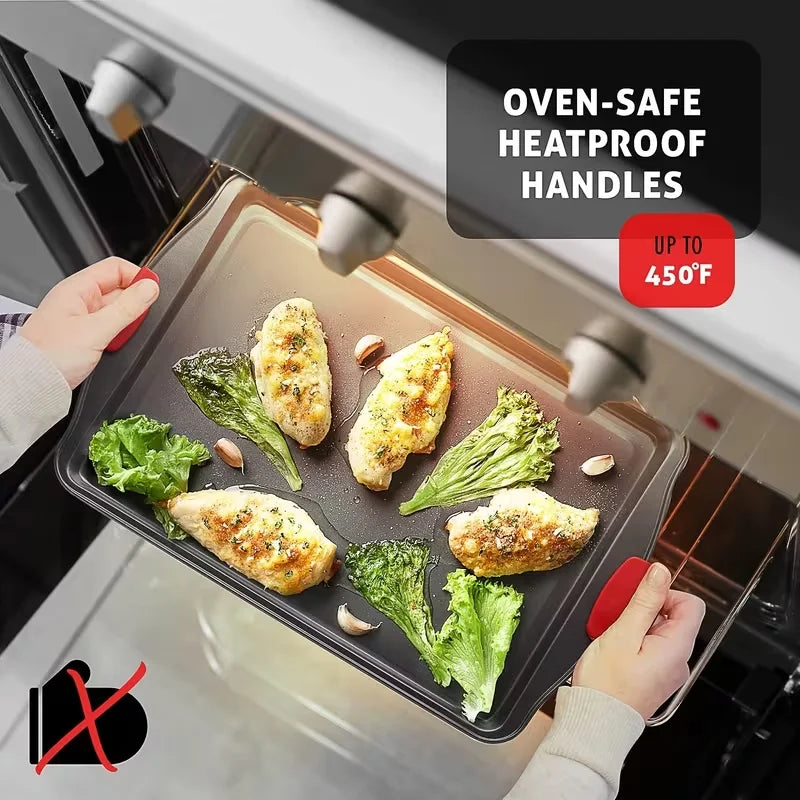 Nonstick Carbon Steel Baking Dish Set for Oven Cooking