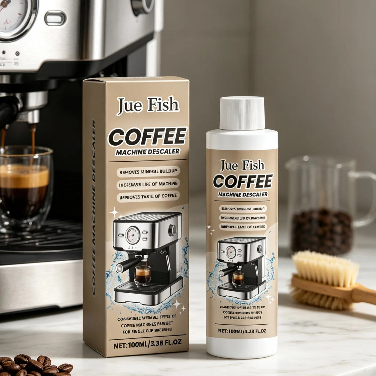 Jue Fish Coffee Maker Descaler For Effective Equipment Cleaning