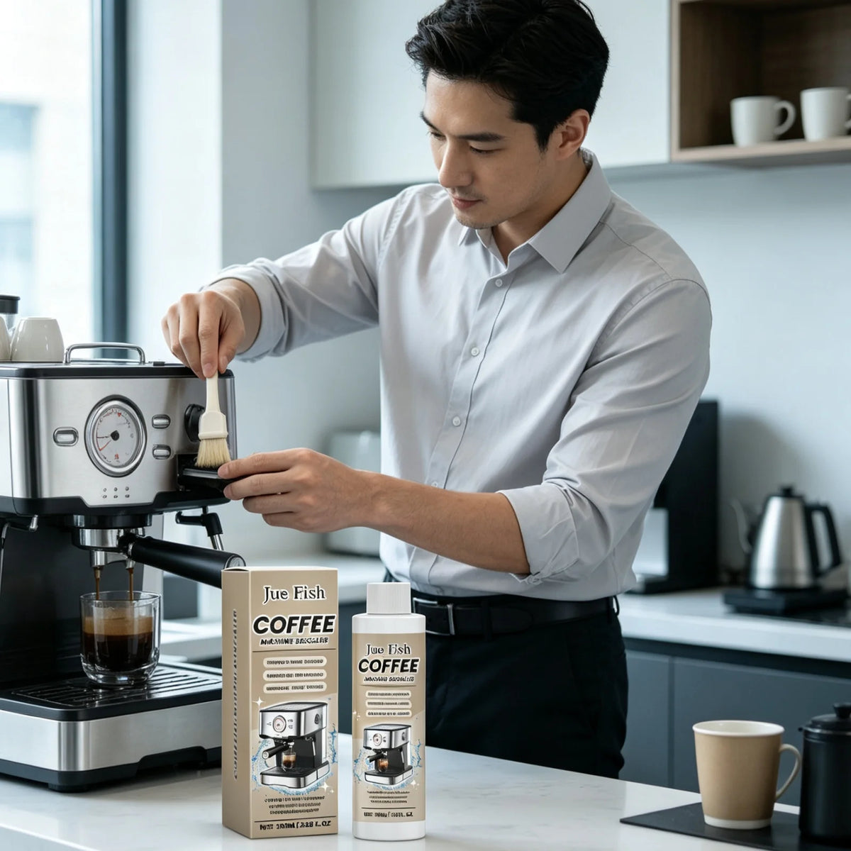 Jue Fish Coffee Maker Descaler For Effective Equipment Cleaning