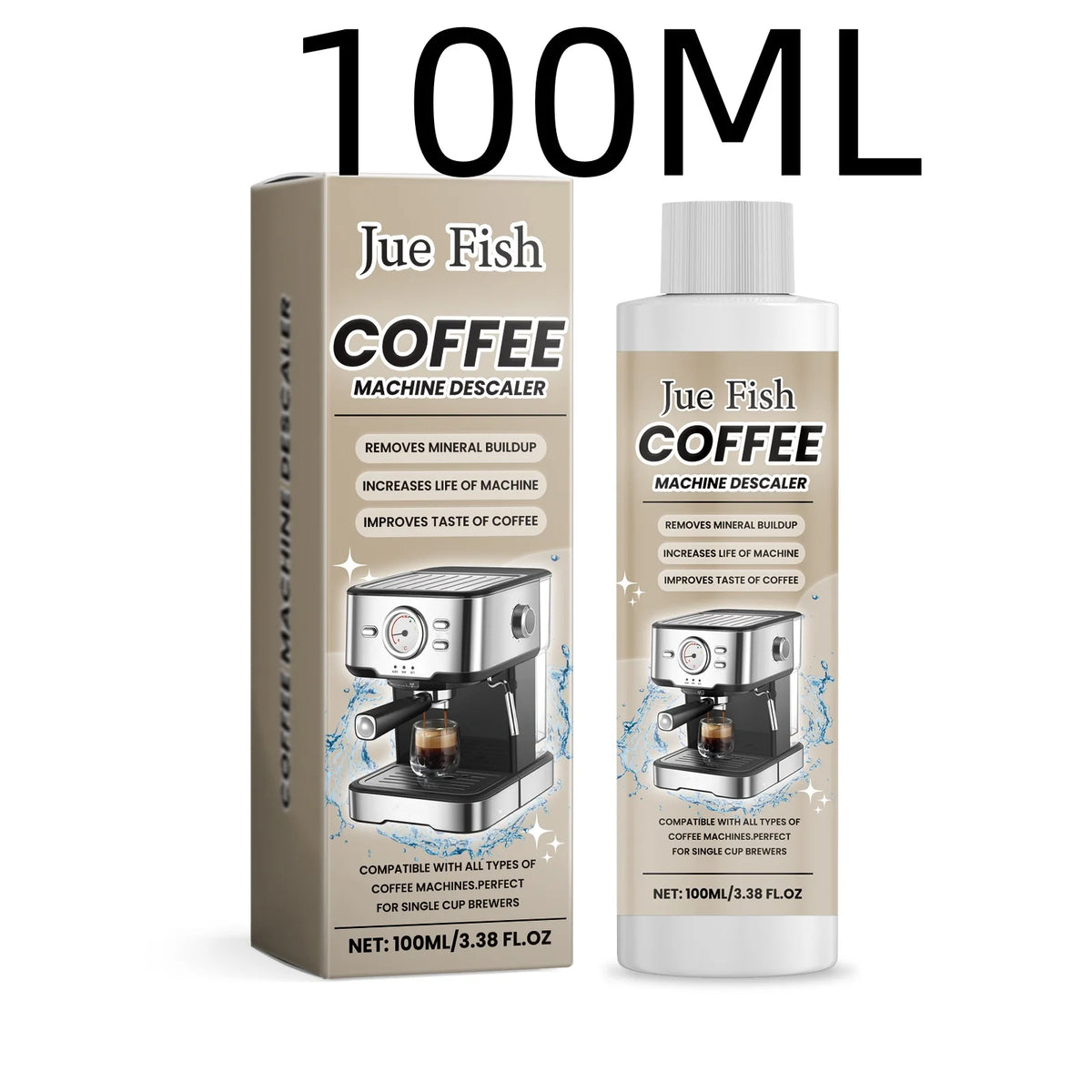 Jue Fish Coffee Maker Descaler For Effective Equipment Cleaning