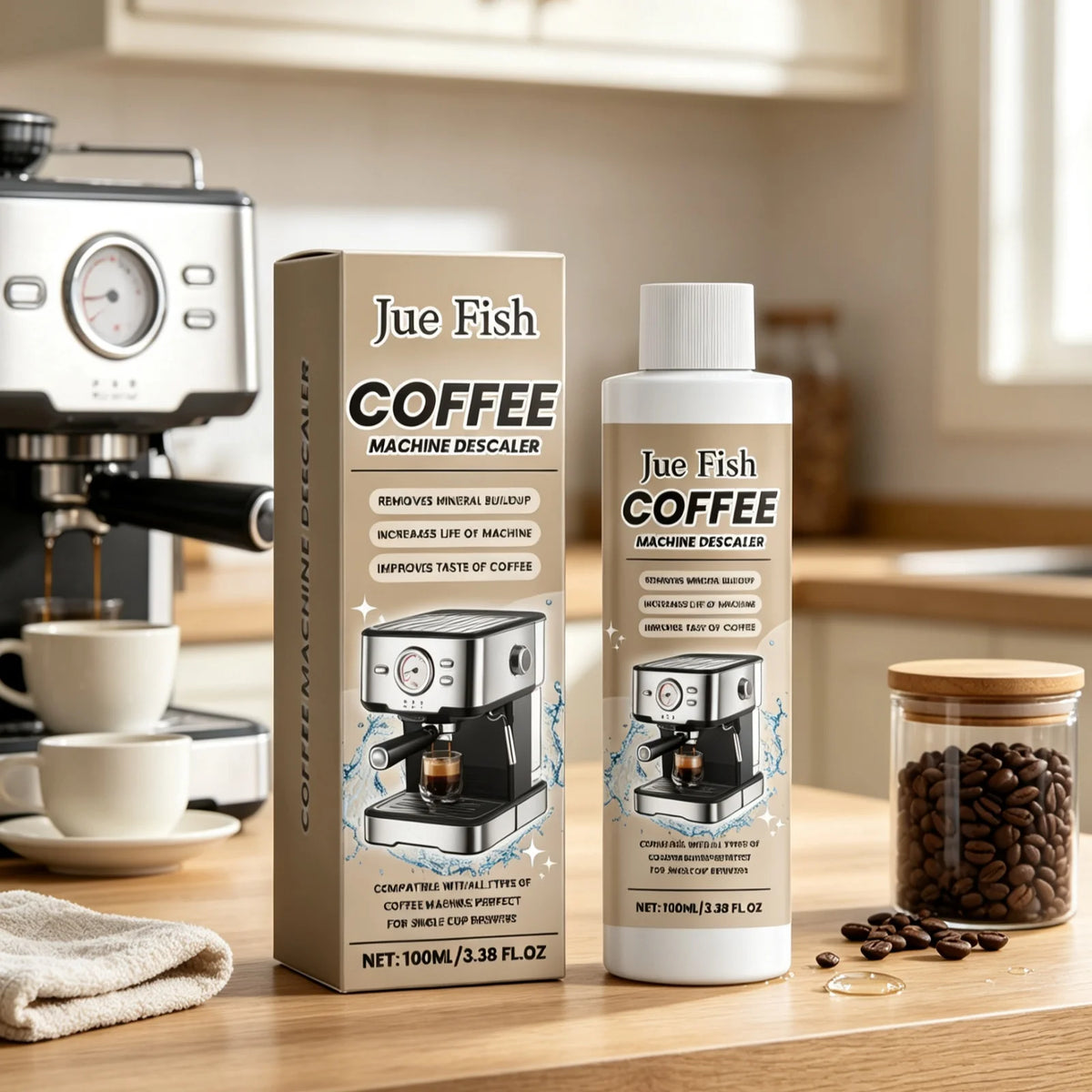 Jue Fish Coffee Maker Descaler For Effective Equipment Cleaning