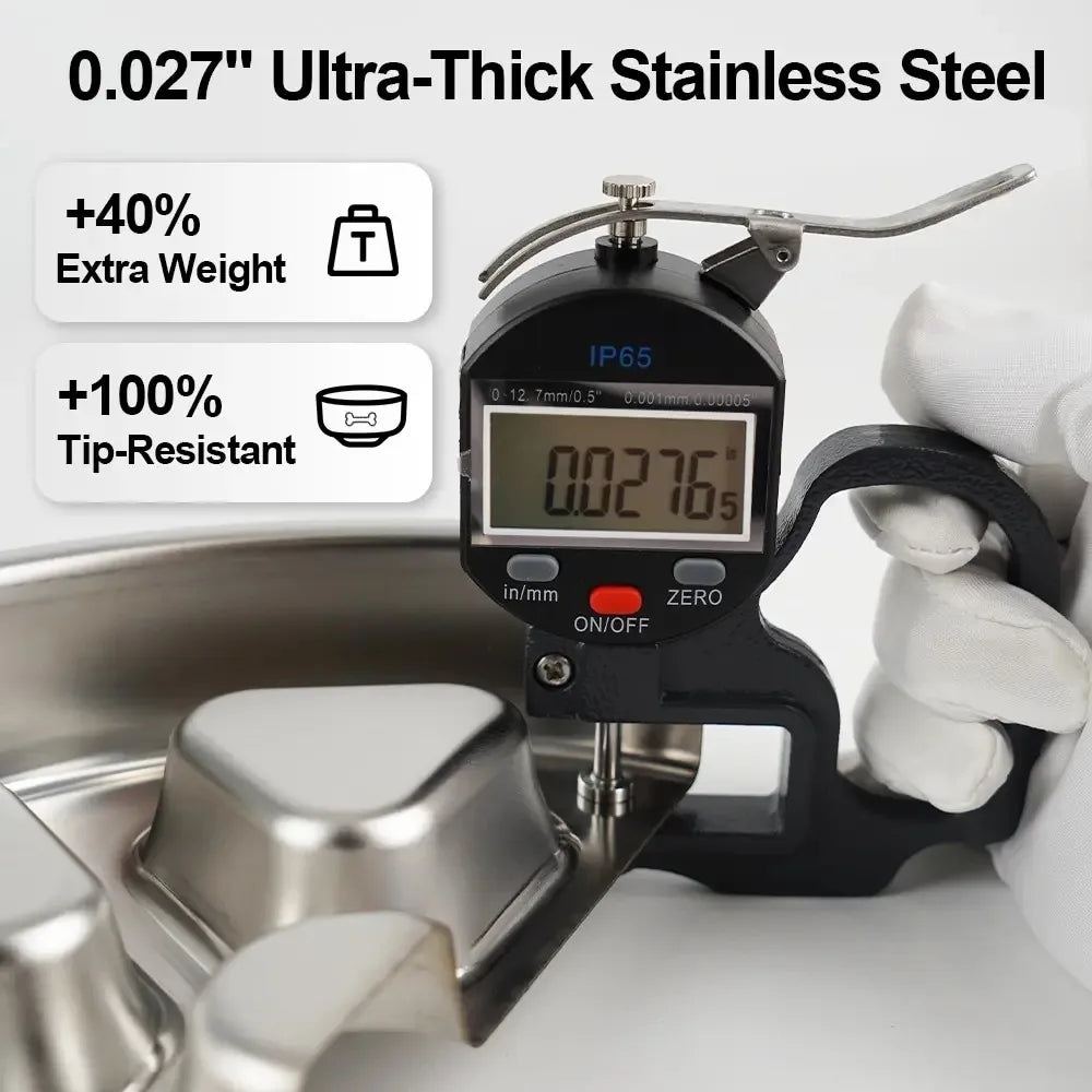 Kactoily Stainless Steel Slow Feeder Dog Bowl for Healthy Digestion