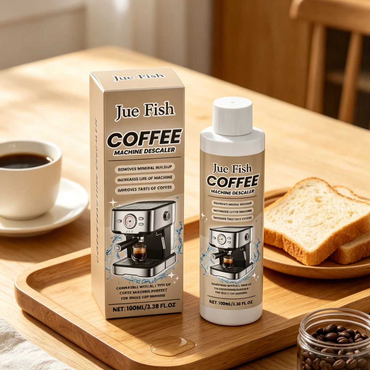 Jue Fish Coffee Maker Descaler For Effective Equipment Cleaning
