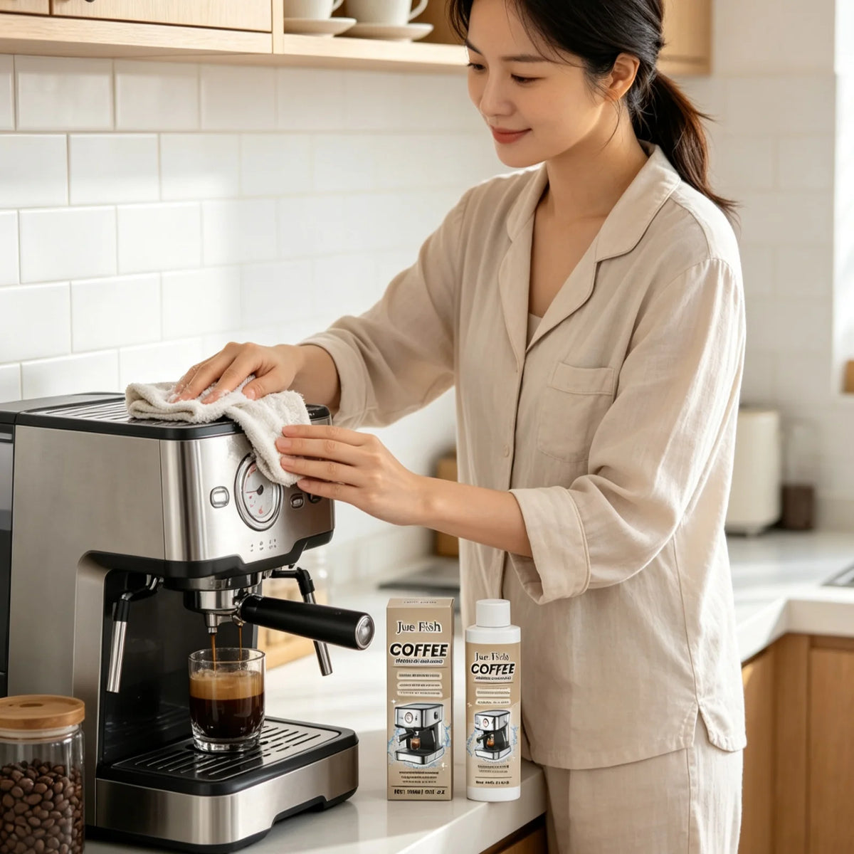Jue Fish Coffee Maker Descaler For Effective Equipment Cleaning