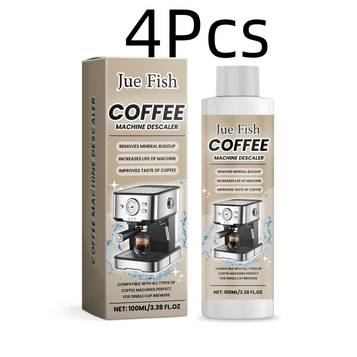 Jue Fish Coffee Maker Descaler For Effective Equipment Cleaning