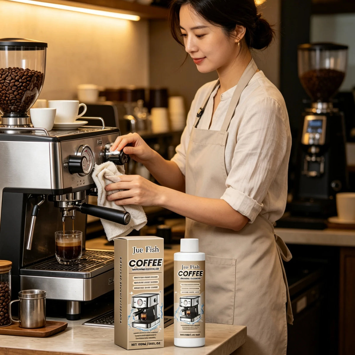 Jue Fish Coffee Maker Descaler For Effective Equipment Cleaning