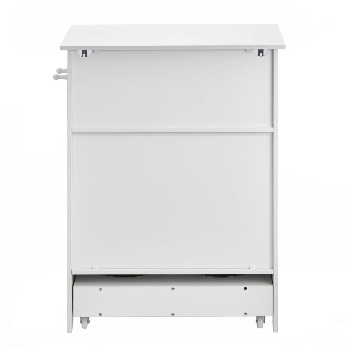 Elevated Pet Feeding Station With Stainless Steel Bowls And Storage