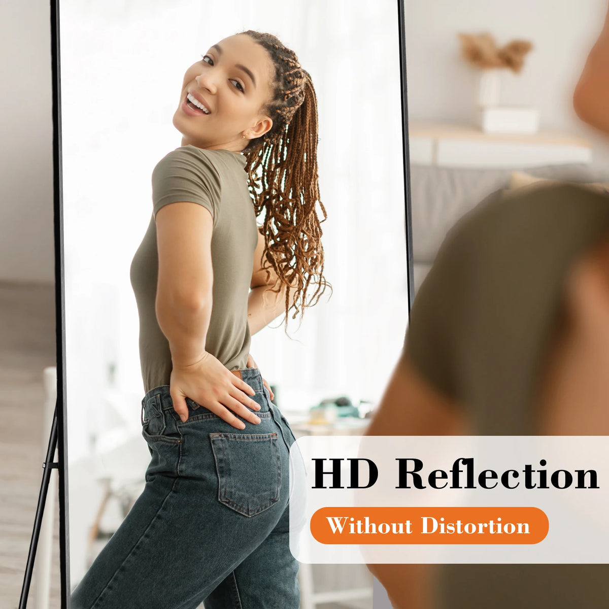 MCQ Arched Full Length Mirror With Stand And Wall Mount