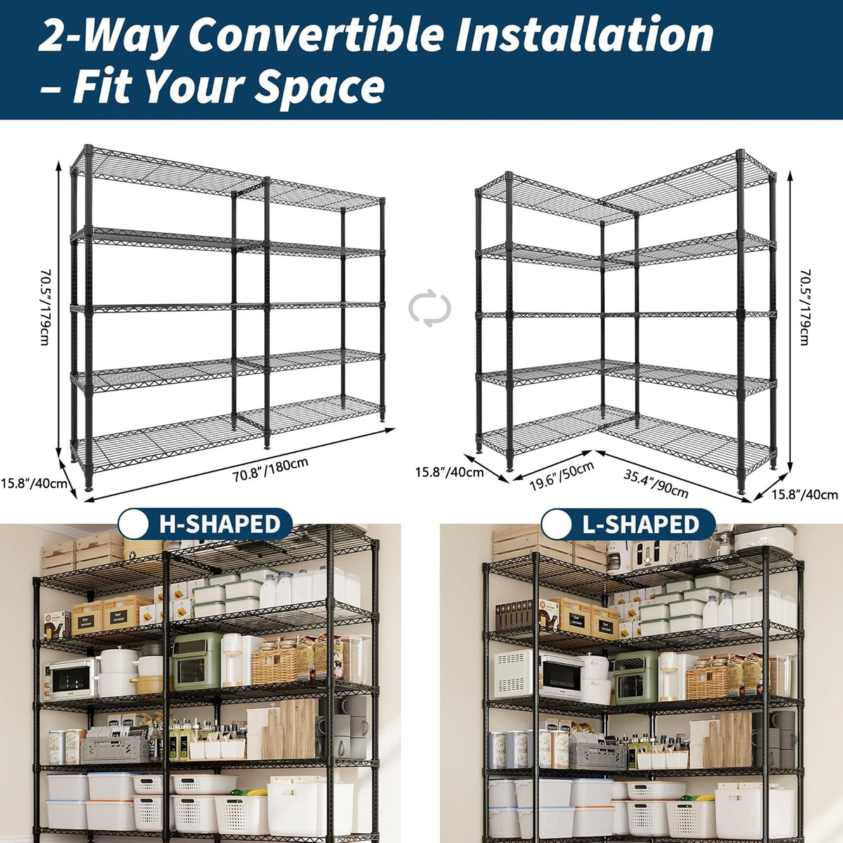 Twister Heavy Duty Adjustable Metal Storage Shelving Unit