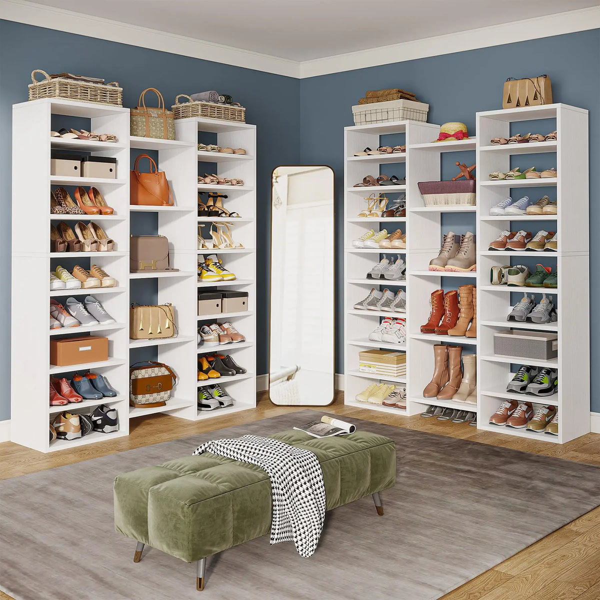 Tribesigns Freestanding Shoe Rack With 23 Shelves And Open Storage