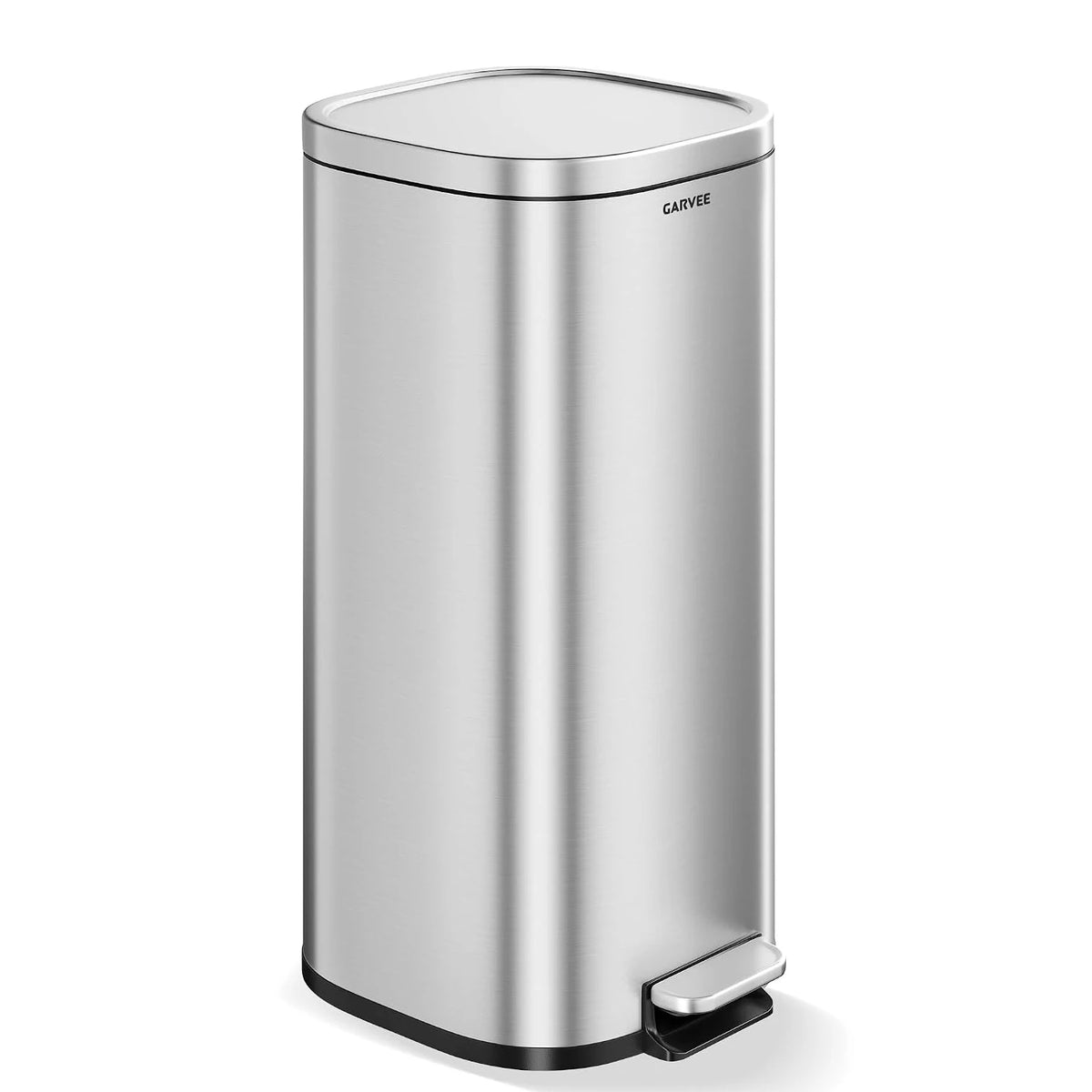 HobbyLane Stainless Steel Step-On Trash Can With Soft-Close Lid