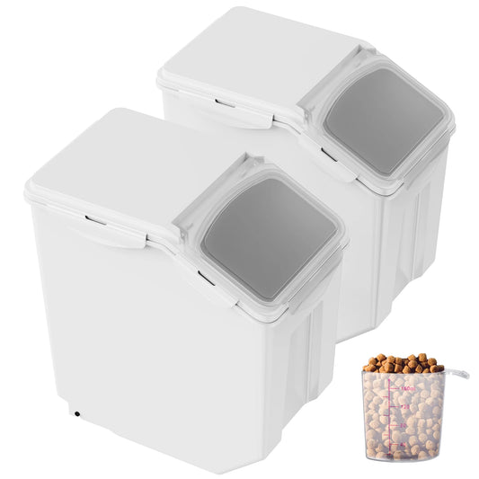 SucceBuy Airtight Ingredient Storage Bin With Dual Measuring Cups