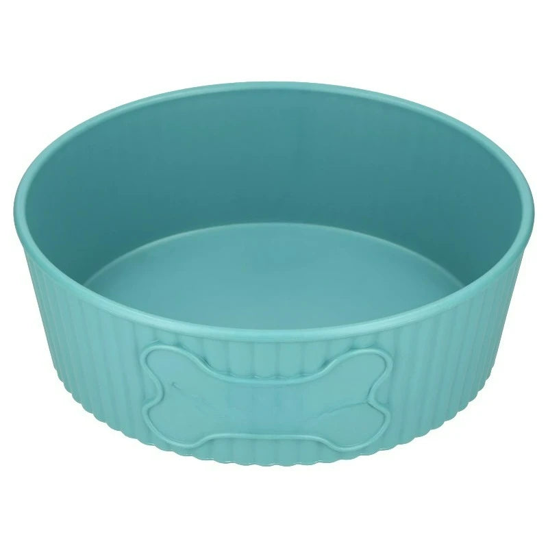 Roomy Round Plastic Pet Bowl for Dogs Food and Water