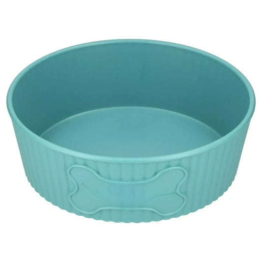 Roomy Round Plastic Pet Bowl for Dogs Food and Water