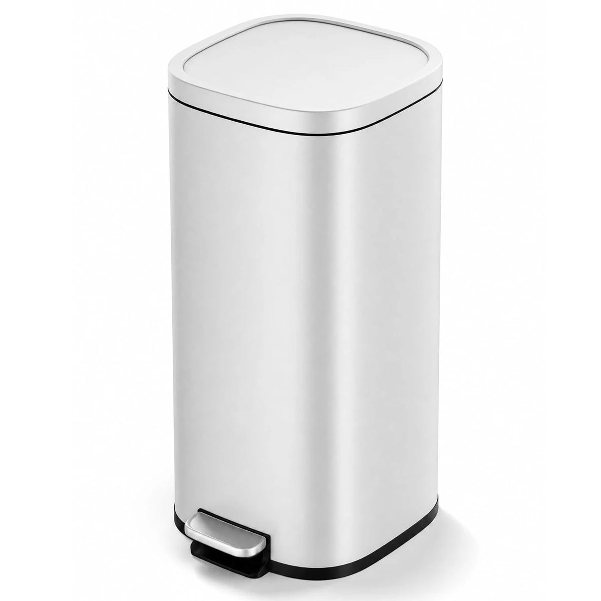 HobbyLane Stainless Steel Step-On Trash Can With Soft-Close Lid