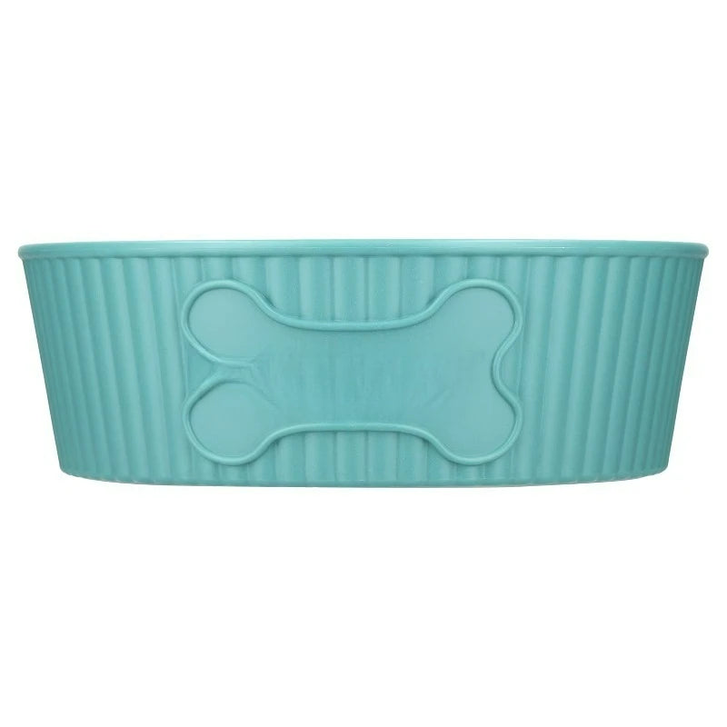 Roomy Round Plastic Pet Bowl for Dogs Food and Water