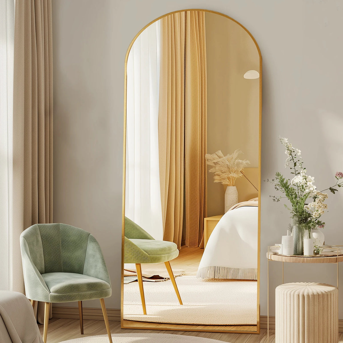 MCQ Arched Full Length Mirror With Stand And Wall Mount