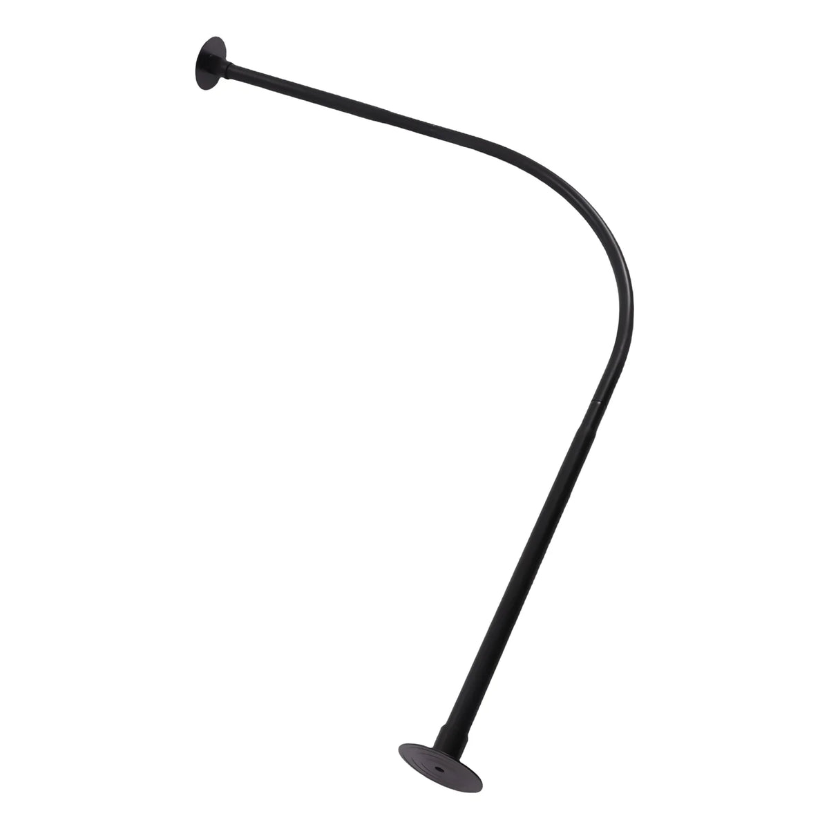 No Drill L Shape Corner Shower Rod Stainless Steel Hooks